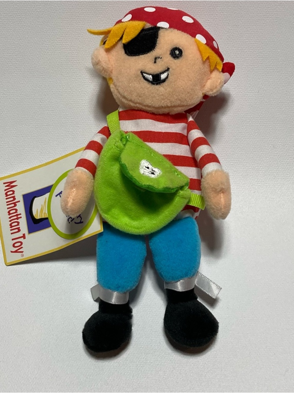 NEW Manhattan Toy Pirate Tooth Fairy Pals Doll with Bag 7" Plush # 146750 NWT
